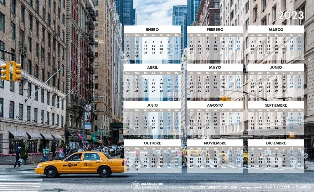 Fondo de pantalla con la imagen de un taxi en nueva york