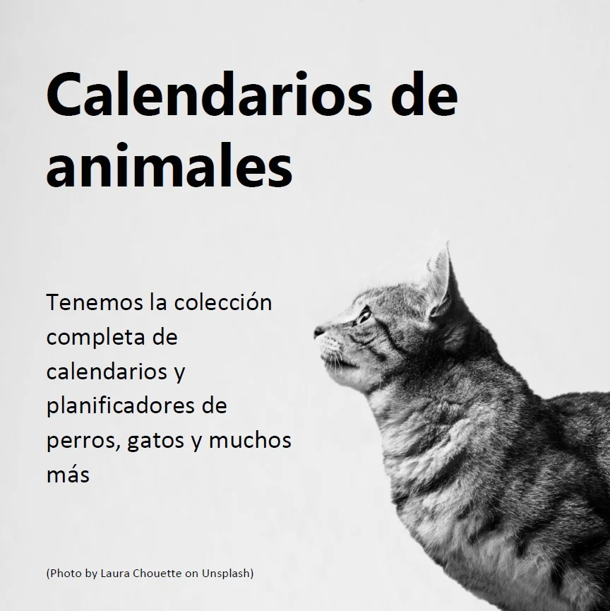 Ir a sección calendarios de mascotas y animales